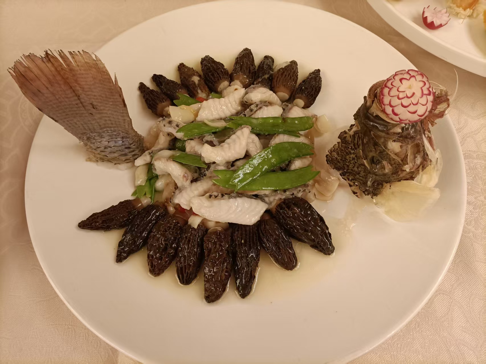 羊肚菌蒸鱼