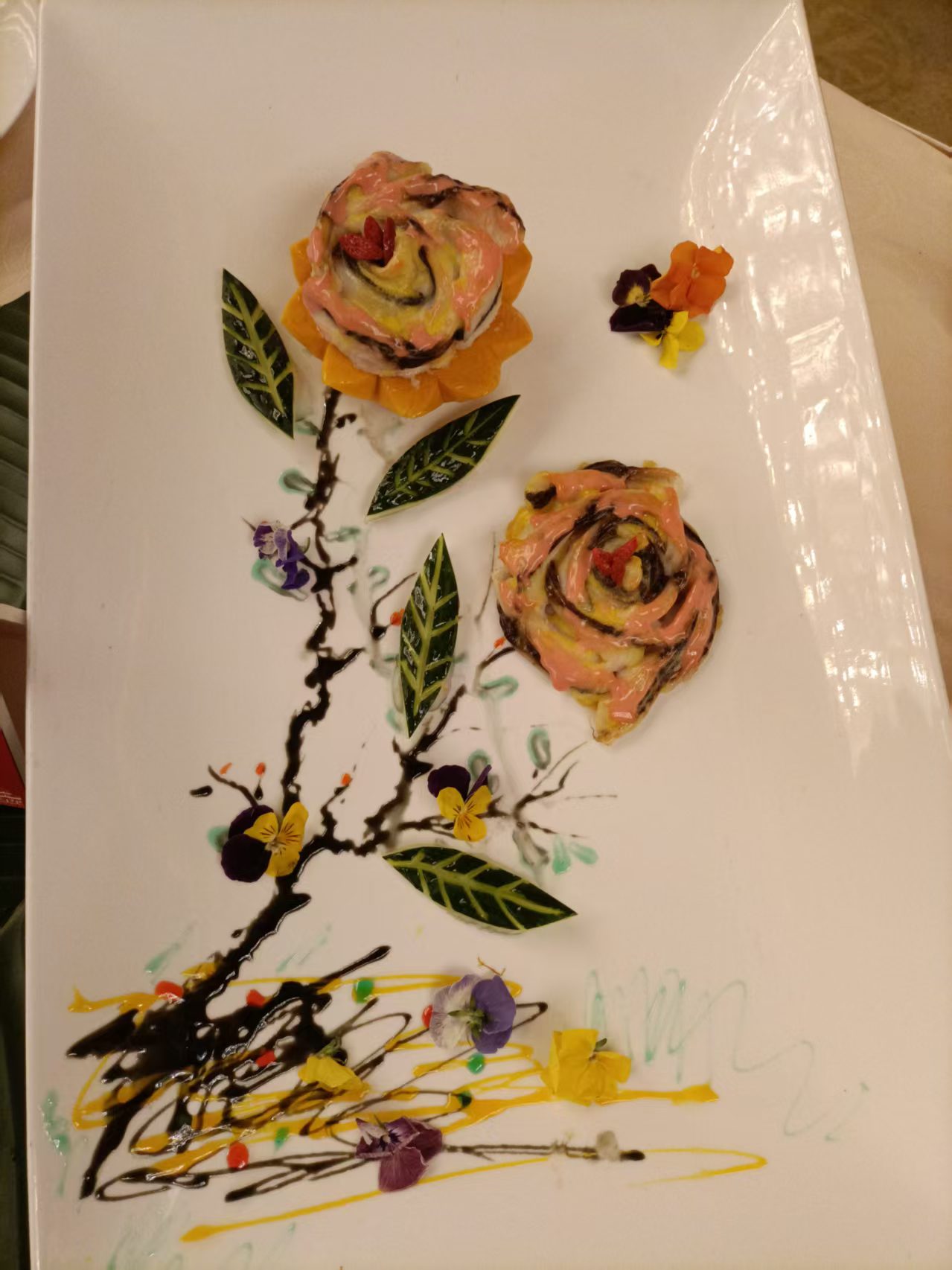 梅花造型甜点