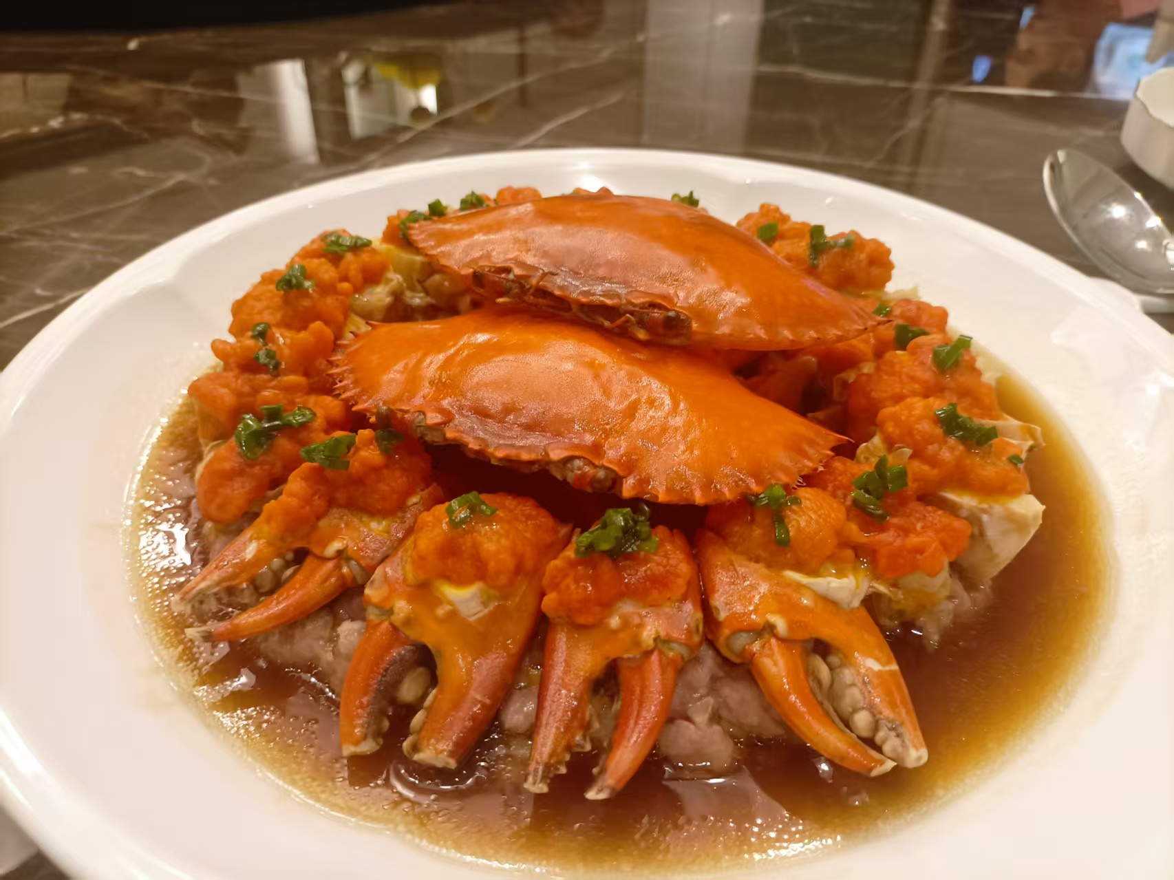 膏蟹蒸肉饼