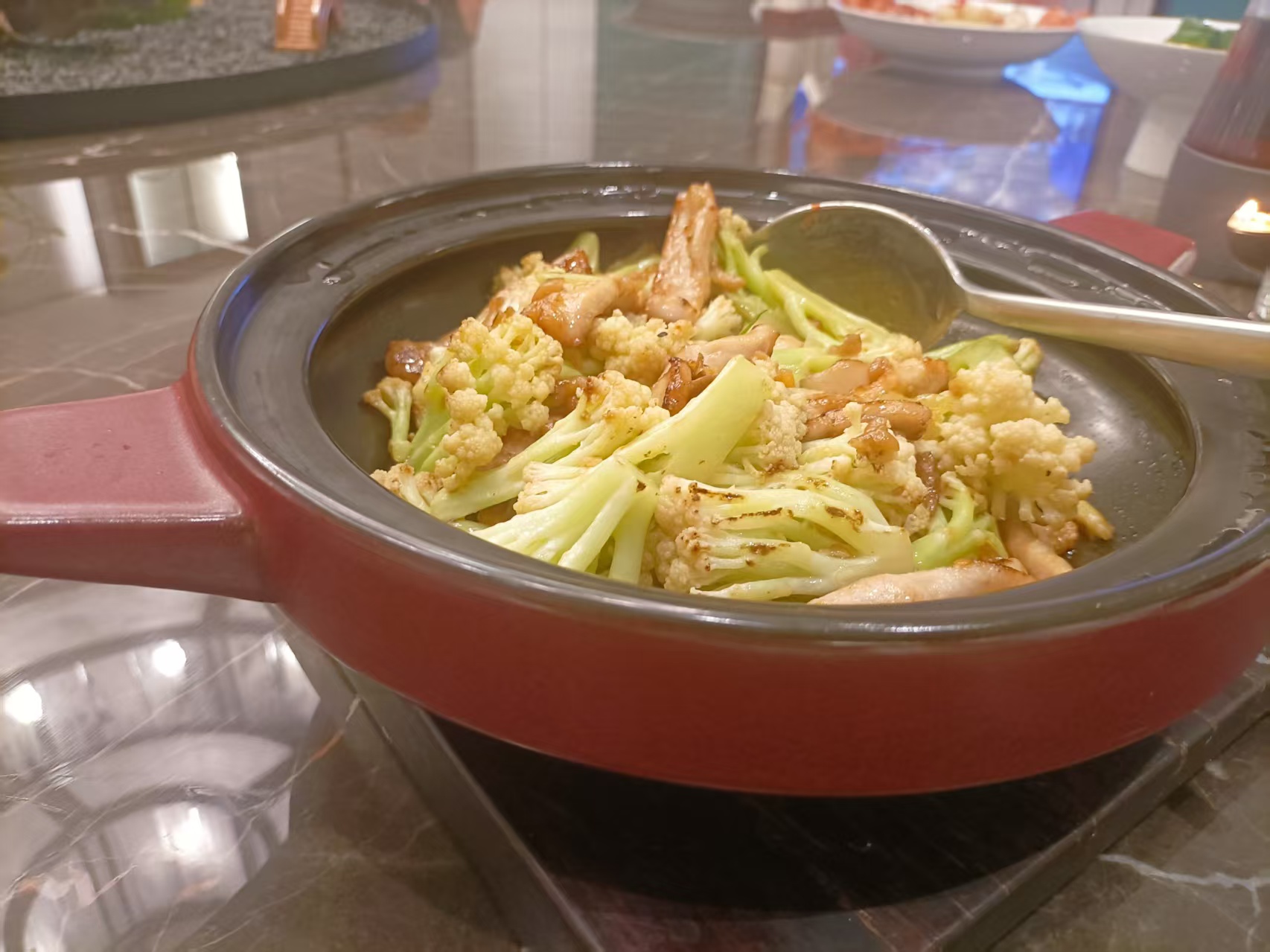 干锅花菜炒肉