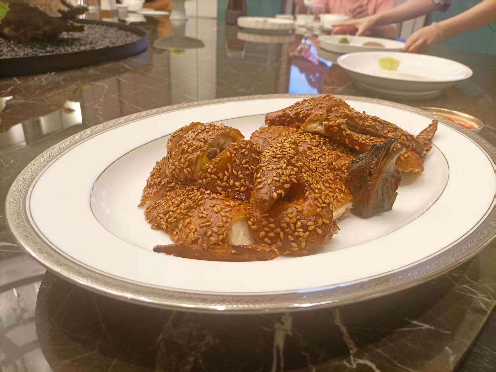 脆皮芝麻鸡