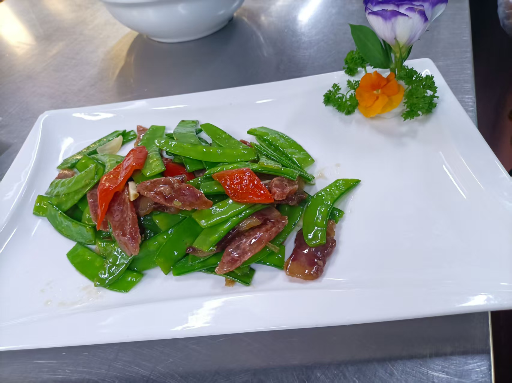 茄汁豆腐配西兰花红豆